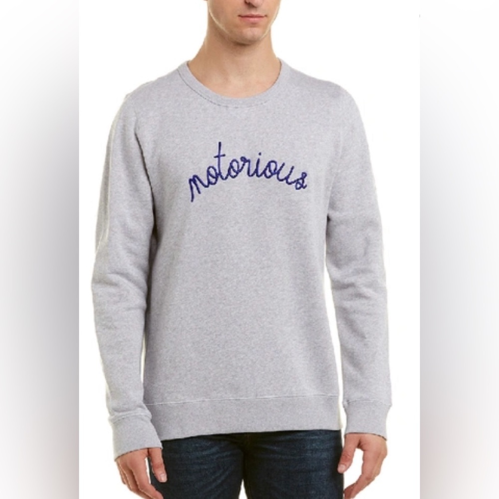 Maison Labiche Paris Gray 100% Cotton Notorious Stitched Sweatshirt Fleece